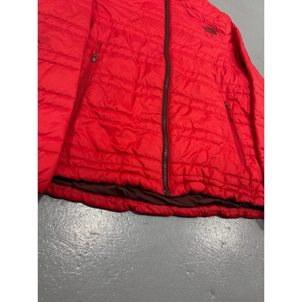 The North Face Thermoball Insulated Puffer Jacket Mens Medium Red Full Zip